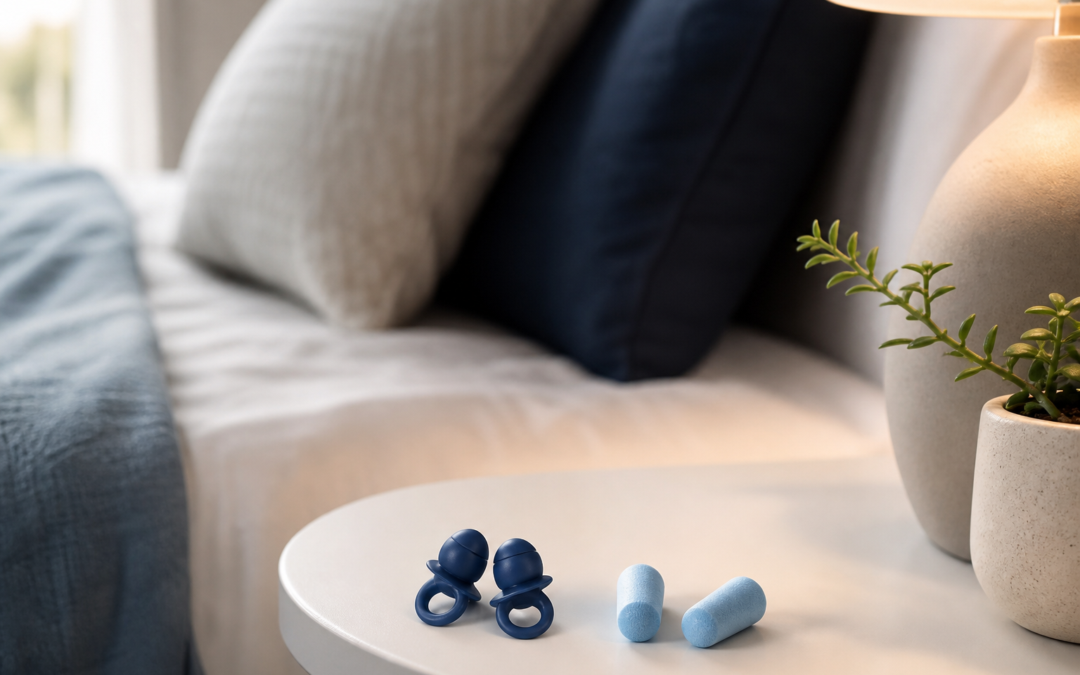 Photo-realistic sleep-health hero image for: Loop Earplugs vs Foam Earplugs for Sleep: Which Is Better for Blocking Night Noise?