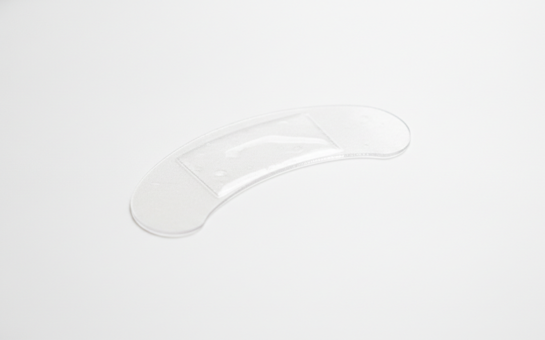 Generic clear external nasal strip, product illustration