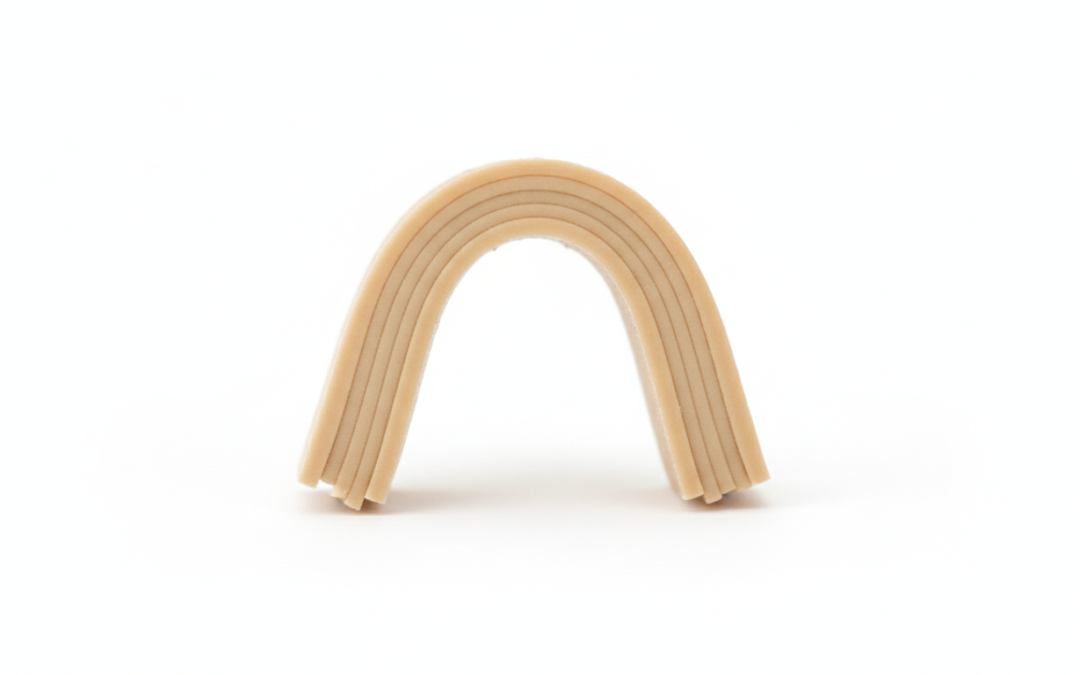 Generic tan external nasal strip, product illustration