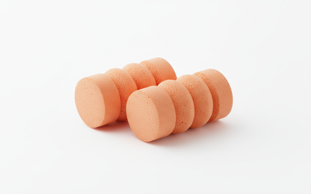 Generic soft foam earplugs, product illustration