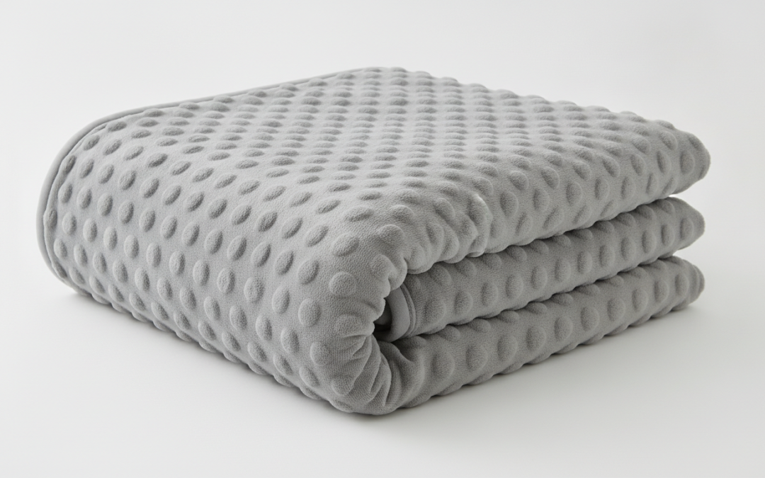 Generic minky-textured weighted blanket, product illustration
