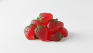 Generic red gummy vitamins, product illustration