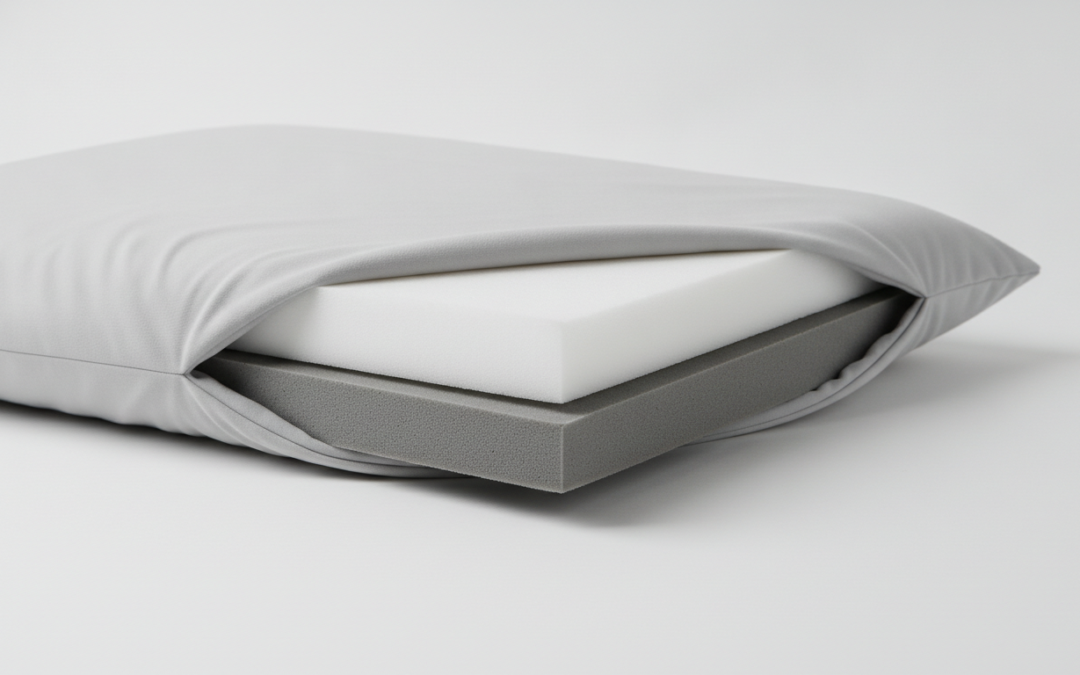Generic layered adjustable bed pillow, product illustration