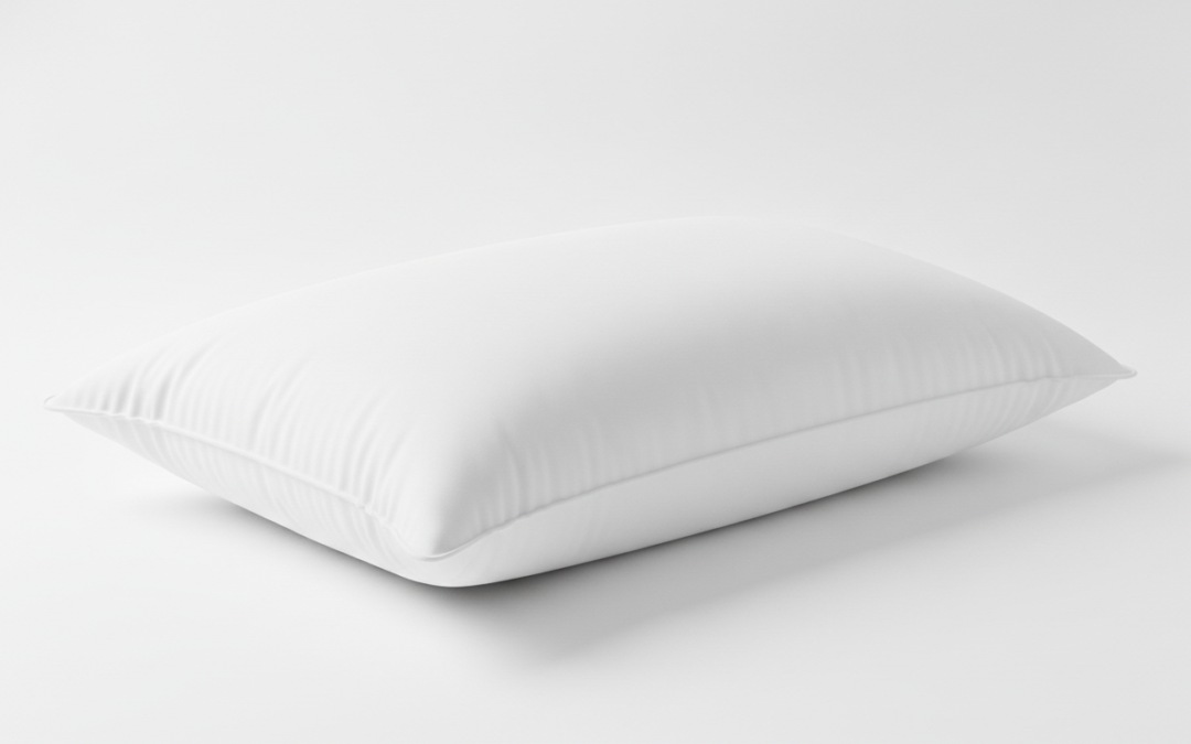 Generic plush gusseted bed pillow, product illustration
