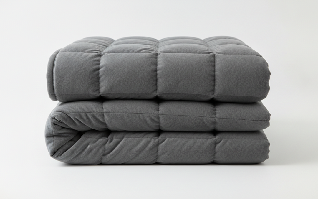 Generic charcoal weighted blanket, product illustration